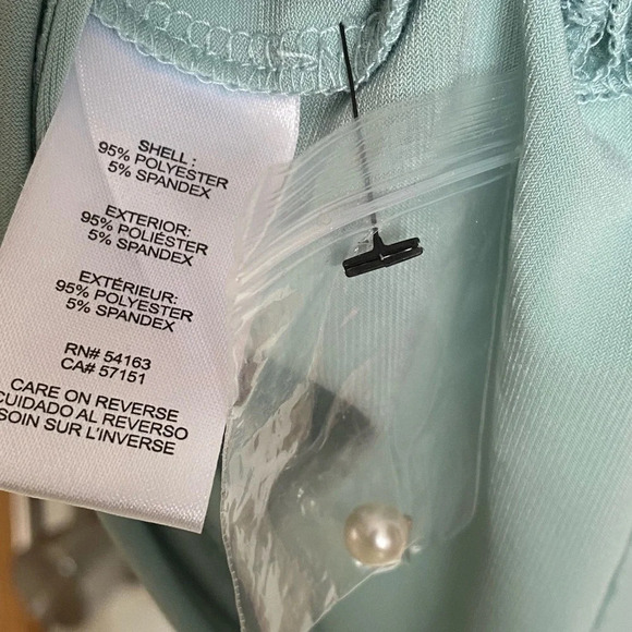 NWOT Karl Lagerfeld Turquoise Ruffle
Sleeve Blouse - Picture 6 of 6